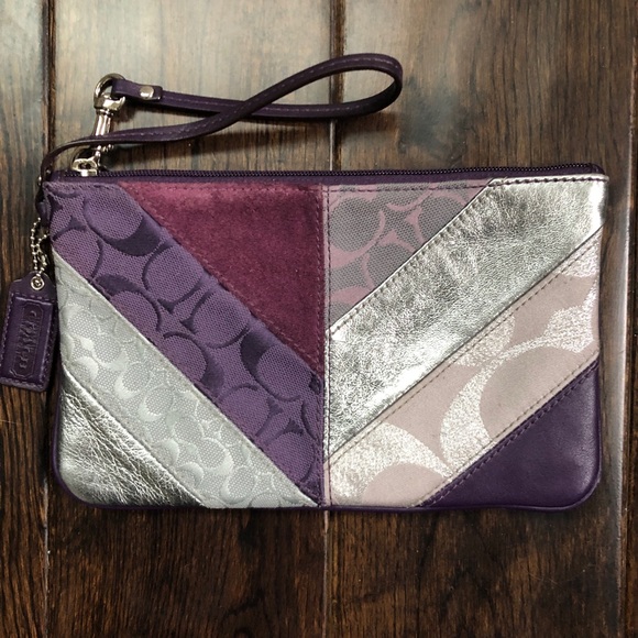 Coach Handbags - Coach wristlet patchwork purple Coach Handbags - Coach wristlet patchwork purple